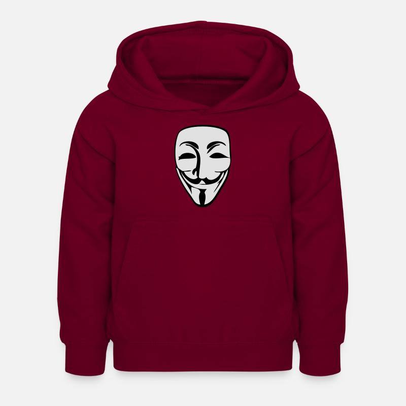 Anonymous - Sweat à capuche Enfant - bordeaux