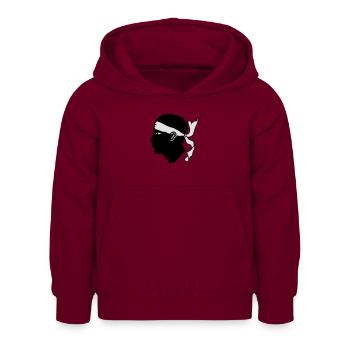corse - Sweat à capuche Enfant - bordeaux - Devant - AI Model Kid Female (0cm)