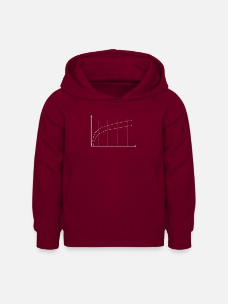 Rainbow Chart minimalistic - Kinder Hoodie - Bordeaux