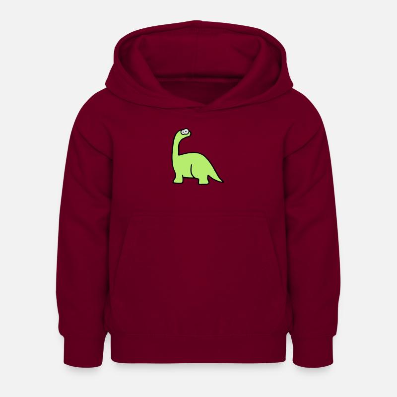 Saurier-Kinder-Motiv, Langhalssaurier - Sweat à capuche Enfant - bordeaux