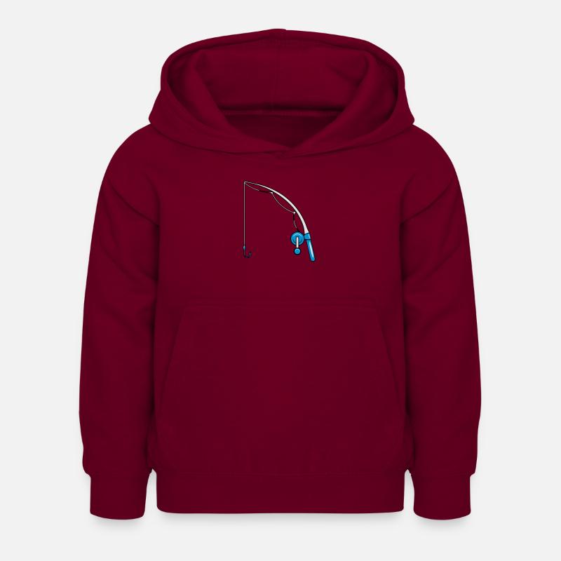 bébé enfant de pêche - Sweat à capuche Enfant - bordeaux