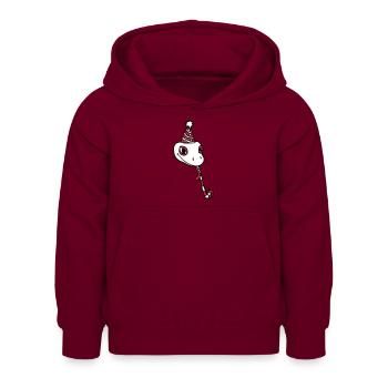 tête fete anniversaire cadeau serpent ges - Sweat à capuche Enfant - bordeaux - Devant - AI Model Kid Female (0cm)