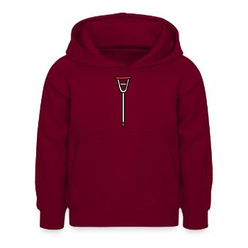 kruecke arzt patient gehhilfe gebrochenes bein kra - Kinder Hoodie - Bordeaux - Vorne - AI Model Kid Female (0cm)
