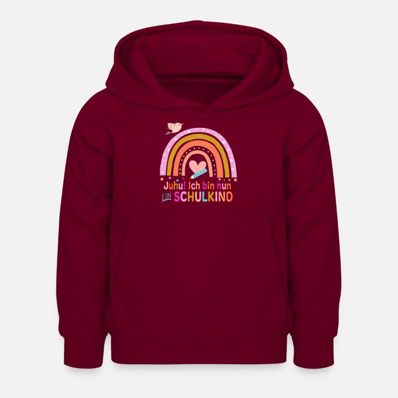 Début de l’école - Sweat à capuche Enfant - bordeaux
