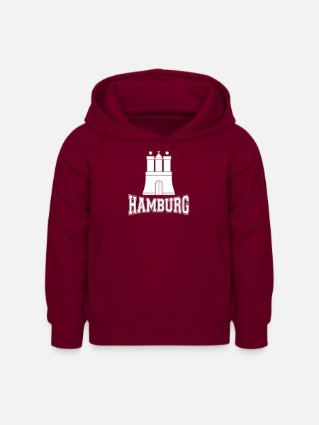 Hamburg - Kinder Hoodie - Bordeaux