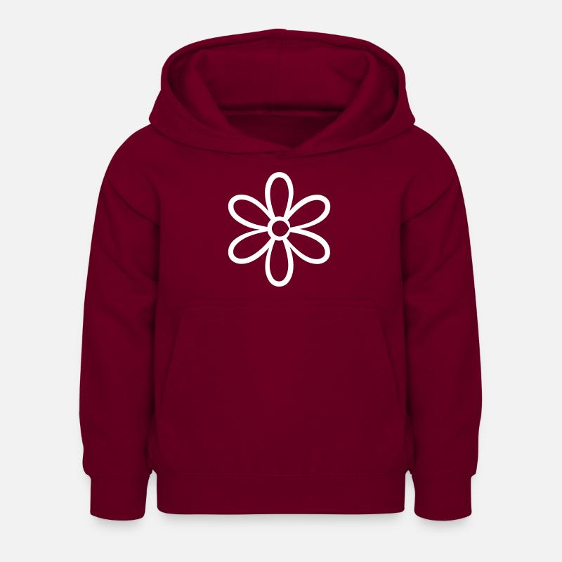 Fleur de fleur - Sweat à capuche Enfant - bordeaux