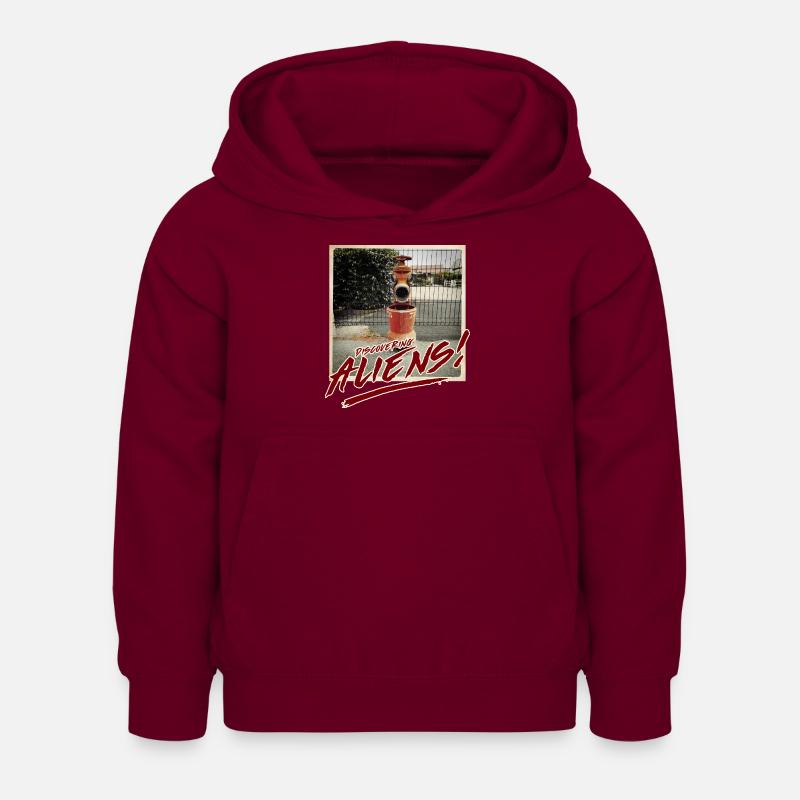 Étrangers 7 - Sweat à capuche Enfant - bordeaux