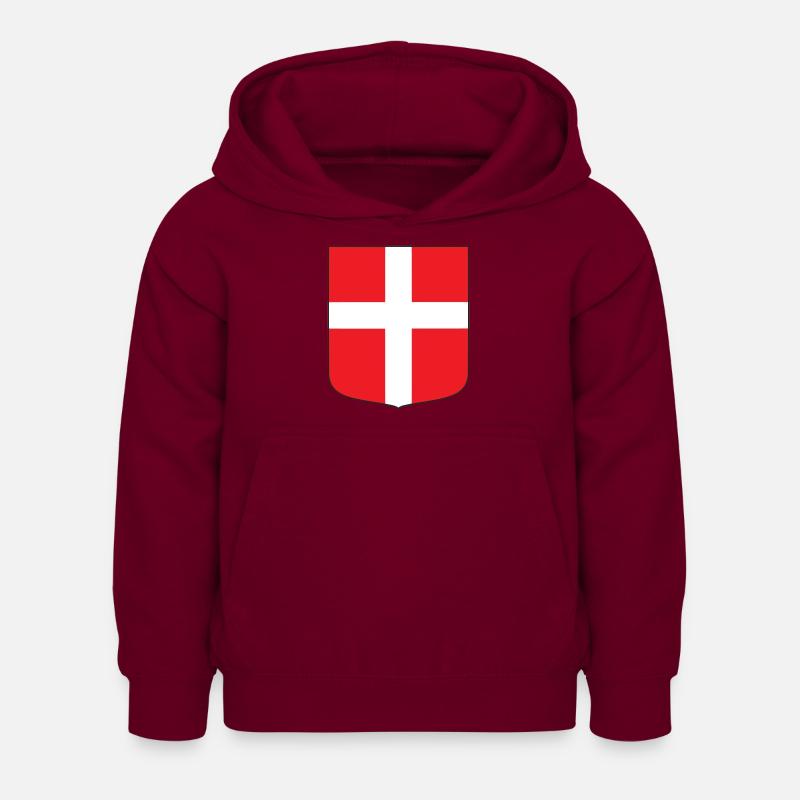 Danmark - Hoodie til børn - bordeaux