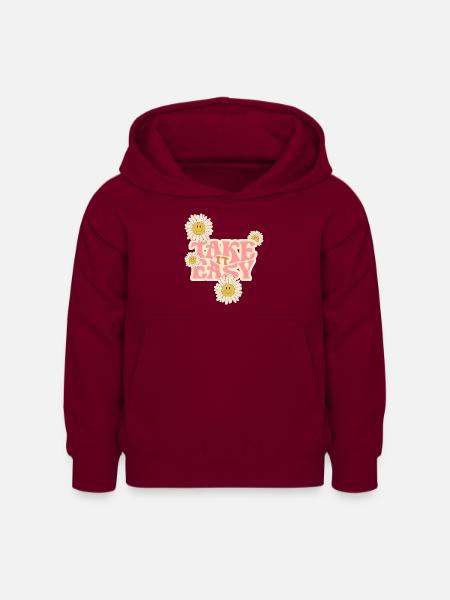Take it Easy - Kinder Hoodie - Bordeaux