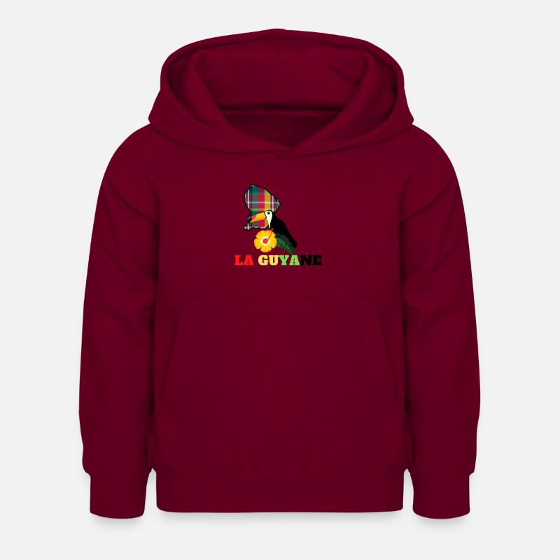 LA GUYANE TOUCAN - Sweat à capuche Enfant - bordeaux
