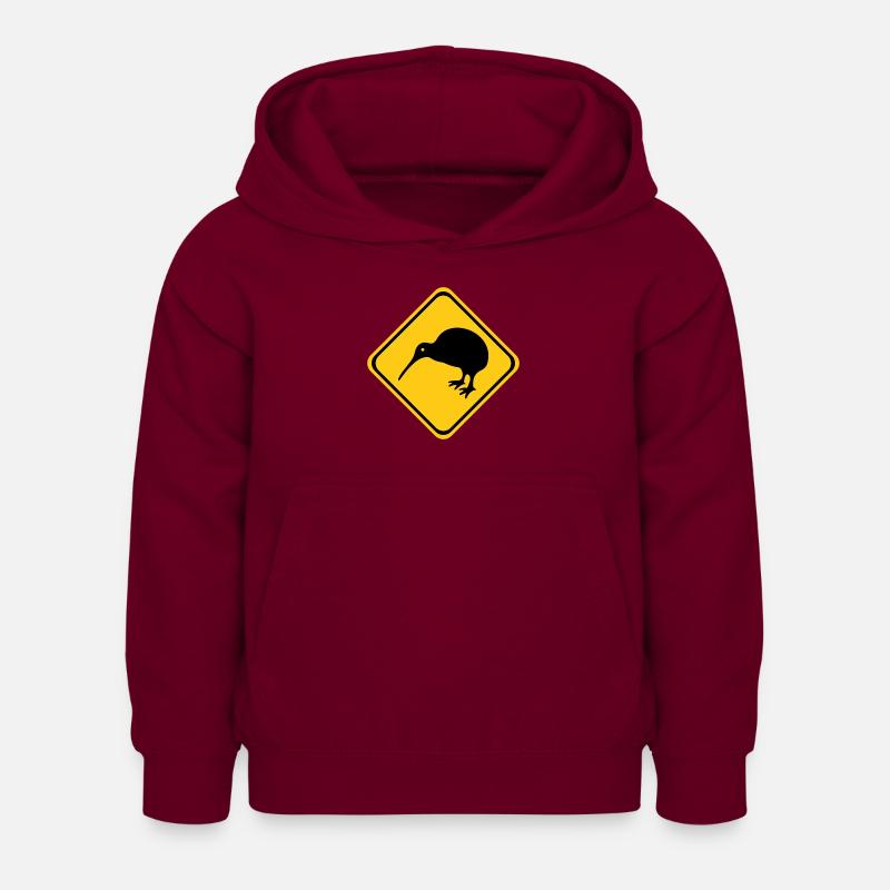 Kiwi Bouclier de Nouvelle-Zélande - Sweat à capuche Enfant - bordeaux