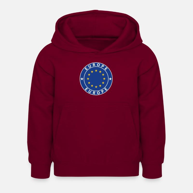 Europe - Kids Hoodie - bordeaux
