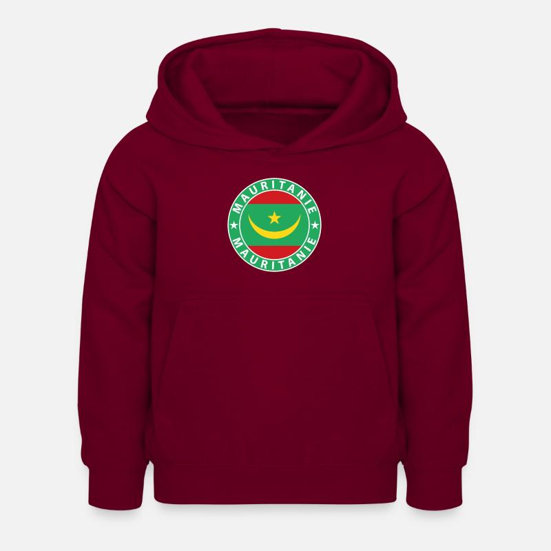 Mauritanie - Sweat à capuche Enfant - bordeaux