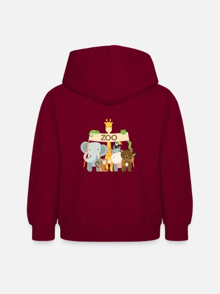 Zoo - Kinder Hoodie - Bordeaux