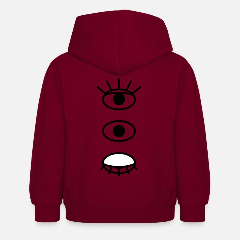 EYES - Sweat à capuche Enfant - bordeaux