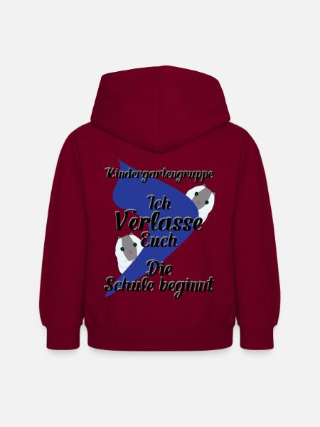 Kindergartengruppe ich verlasse Euch - Kinder Hoodie - Bordeaux