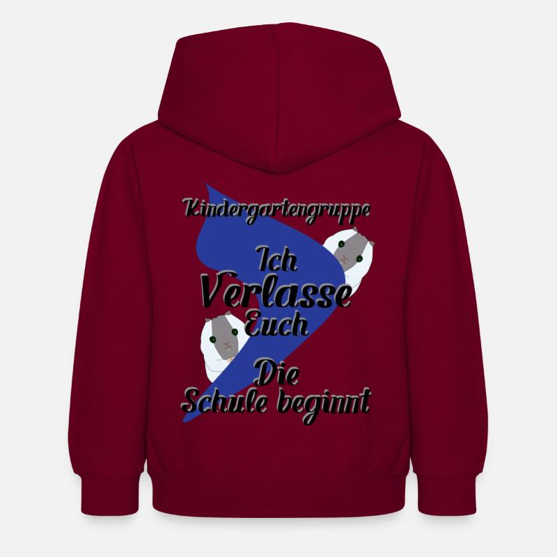 Kindergartengruppe ich verlasse Euch - Kinder Hoodie - Bordeaux