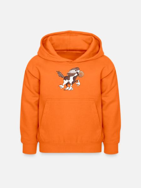 Lustiger Isländer - Islandpferd - Isi - Kinder Hoodie - Orange