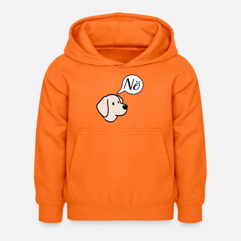 Pas de chiens - Sweat à capuche Enfant - orange