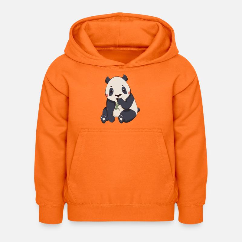 Panda - Sweat à capuche Enfant - orange