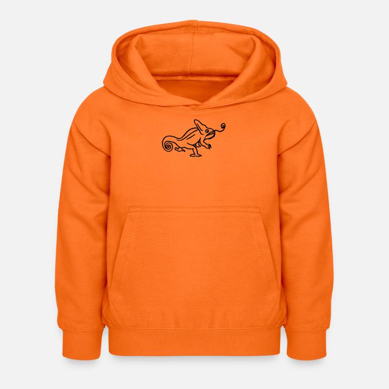 Caméléon - Sweat à capuche Enfant - orange