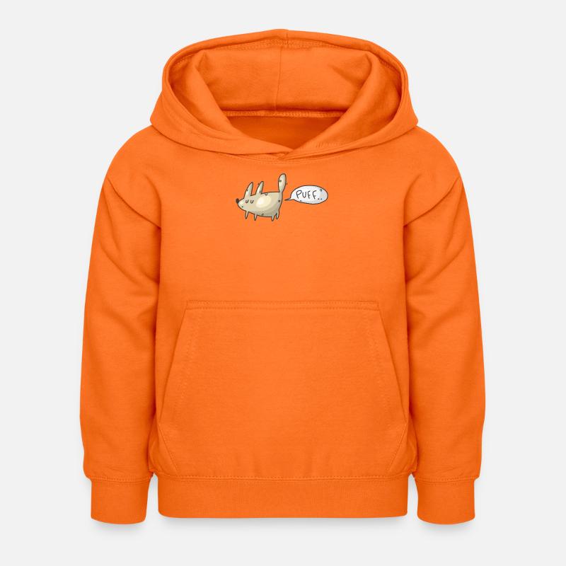 Conception de chien drôle de chien qui pète - Sweat à capuche Enfant - orange