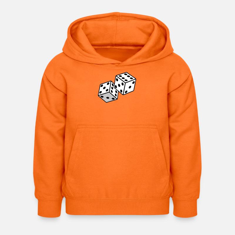 Dés - Conception de casino de jeu - Sweat à capuche Enfant - orange