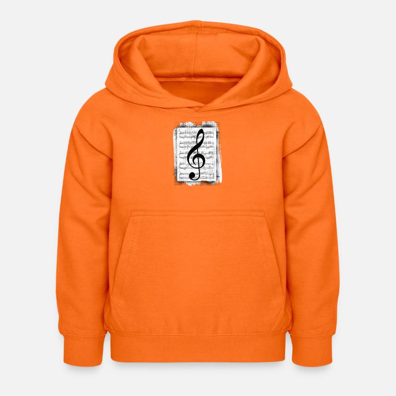 Musique de note de musique - Sweat à capuche Enfant - orange