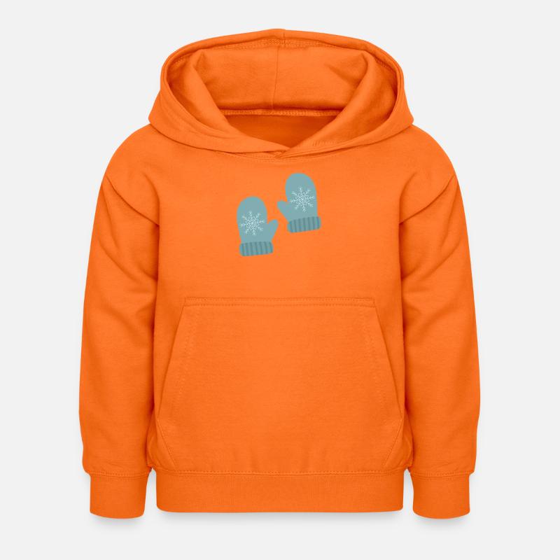 Mitaines d’hiver Snowflake Design - Sweat à capuche Enfant - orange