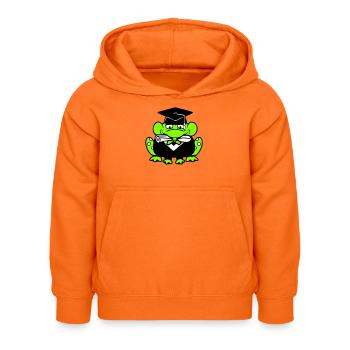 frog graduation high school diploma passed college cute - Kids Hoodie - orange - Front - AI Model Kid Female (0cm)