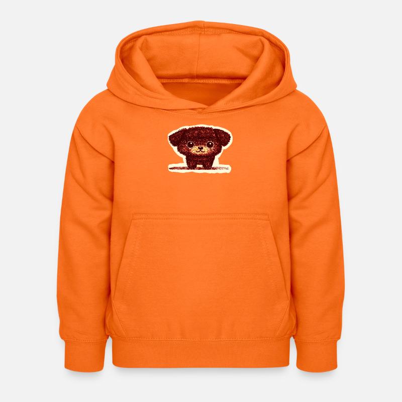 Winziges Hündchen (Rot) - Kinder Hoodie - Orange