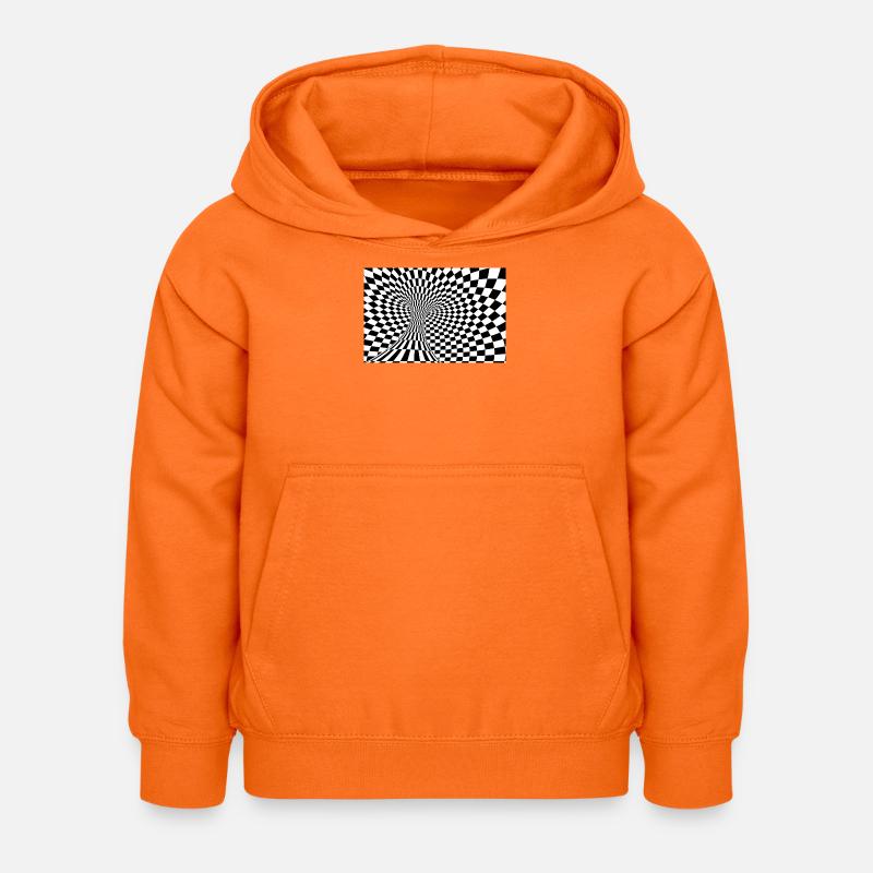Checkerboard Optical Tunnel - Hoodie til børn - orange