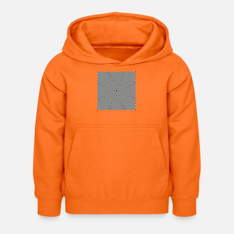 Labyrinthe optique en étoile - Sweat à capuche Enfant - orange