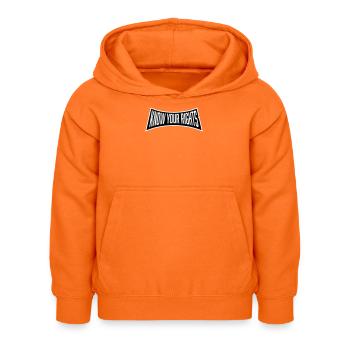 Know Your Rights Aktivismus Gerechtigkeit Freiheit - Kinder Hoodie - Orange - Vorne - AI Model Kid Female (0cm)