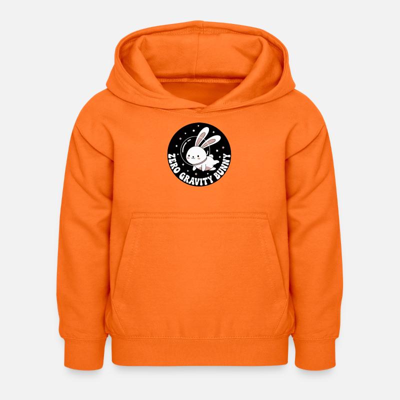 Zero Gravity Bunny - Kids Hoodie - orange