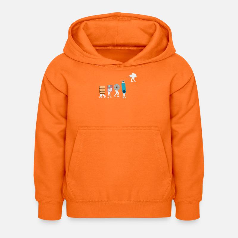 Cloud-Computing-Lustige Programmierer-Daten-KI-Software - Kinder Hoodie - Orange