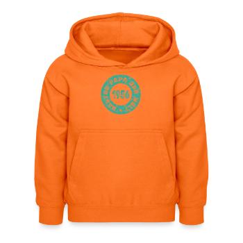 Charrette à bras 1956 - Sweat à capuche Enfant - orange - Devant - AI Model Kid Female (0cm)