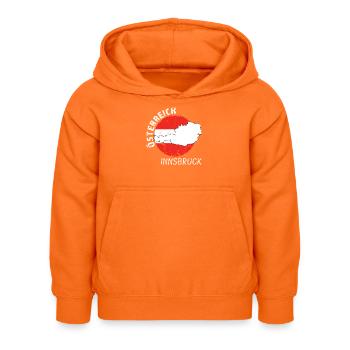 Innsbruck - Kinder Hoodie - Orange - Vorne - AI Model Kid Female (0cm)