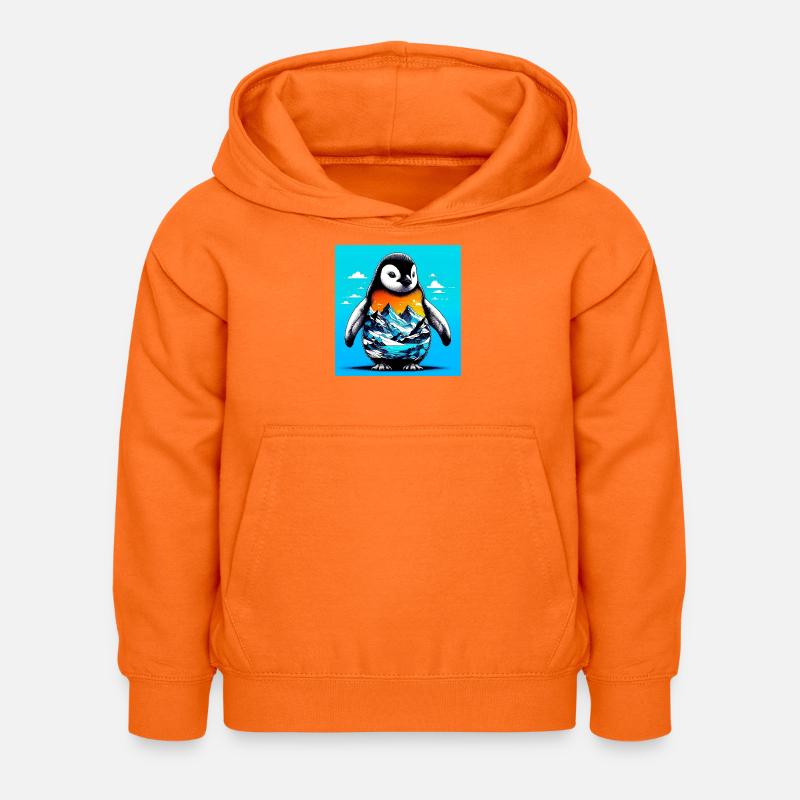 Pinguin - Kinder Hoodie - Orange