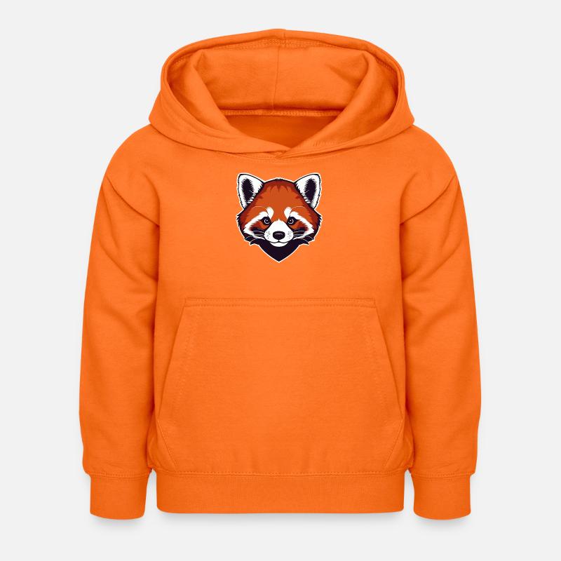 Roter Panda (Kopf) - Kinder Hoodie - Orange