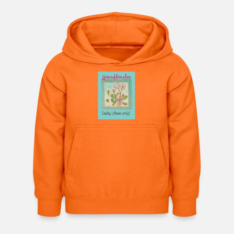 Gänseblümchen Vibes - Kinder Hoodie - Orange