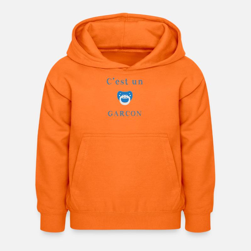 Geburt Es ist ein Junge - Kinder Hoodie - Orange