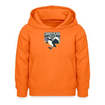 Cannon Beach, Oregon - Kids Hoodie - orange - Front - AI Model Kid Female (0cm)
