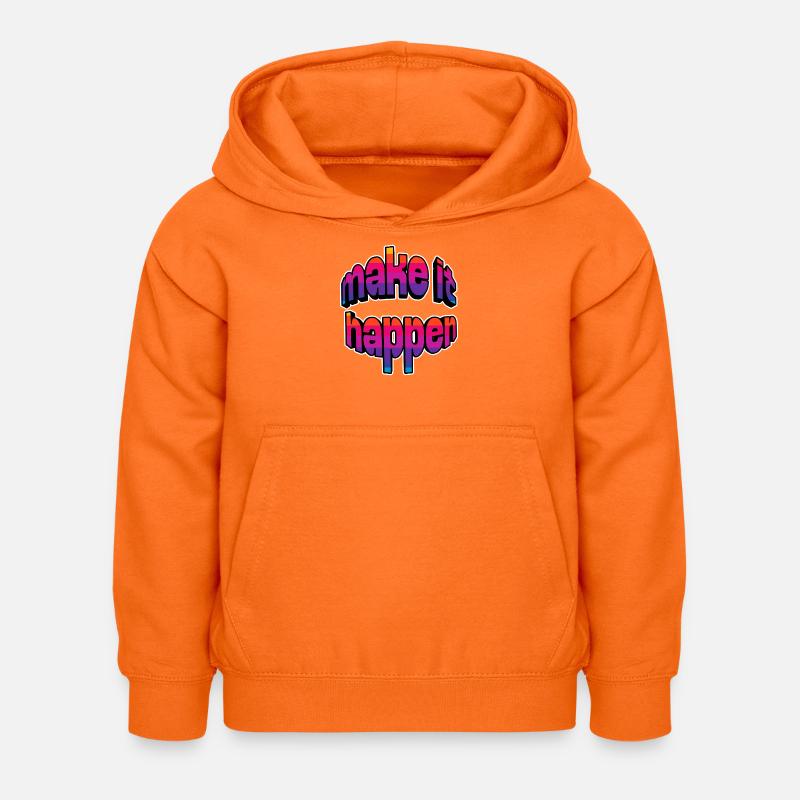 Make It Happen Gradient - Kids Hoodie - orange