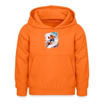 Snowboarder poudreuse - Sweat à capuche Enfant - orange - Devant - AI Model Kid Female (0cm)