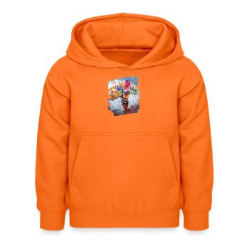 Snowboarder poudreuse - Sweat à capuche Enfant - orange - Devant - AI Model Kid Female (0cm)