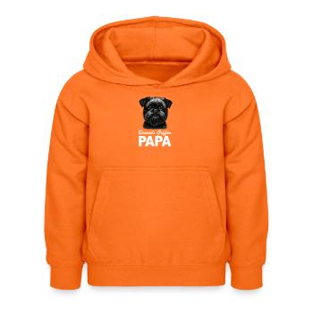 Midget Belge Griffon Bruxelles Griffon Dad - Sweat à capuche Enfant - orange - Devant - AI Model Kid Female (0cm)