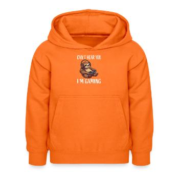 Gamer sloth with headset - Kids Hoodie - orange - Front - AI Model Kid Female (0cm)