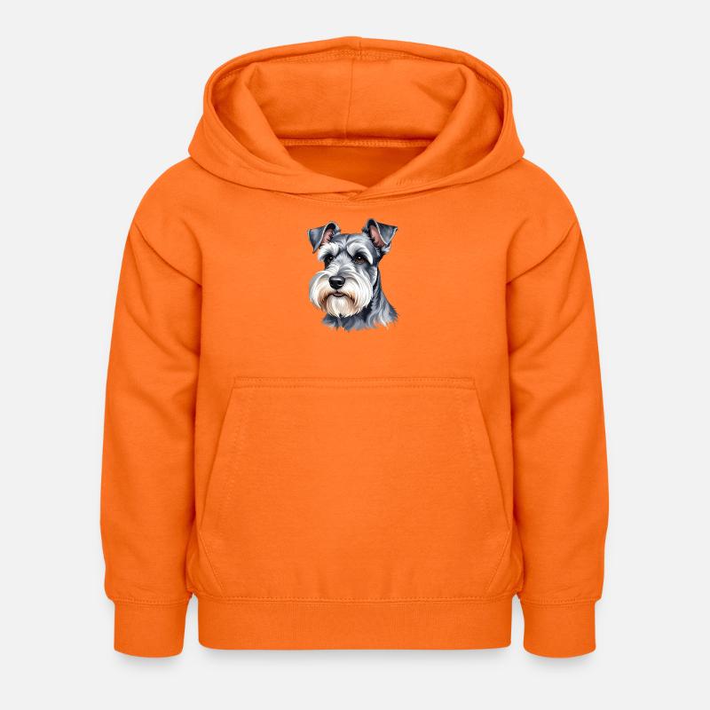 Schnauzer nain - Sweat à capuche Enfant - orange