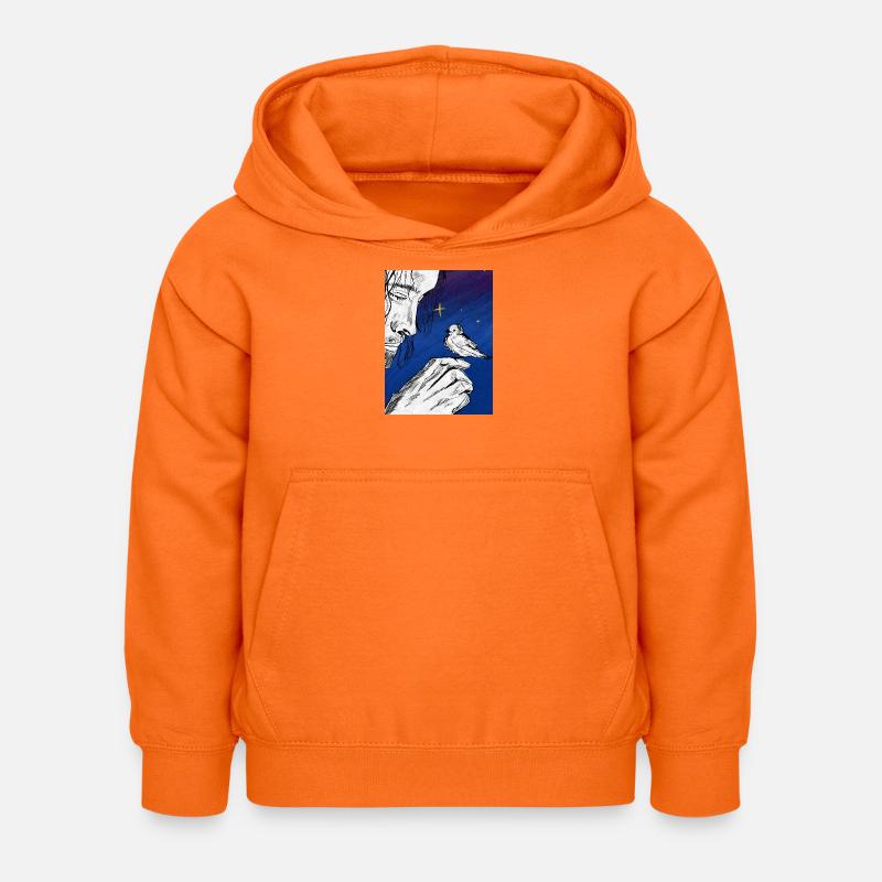 Numéro un sous la lune - Sweat à capuche Enfant - orange